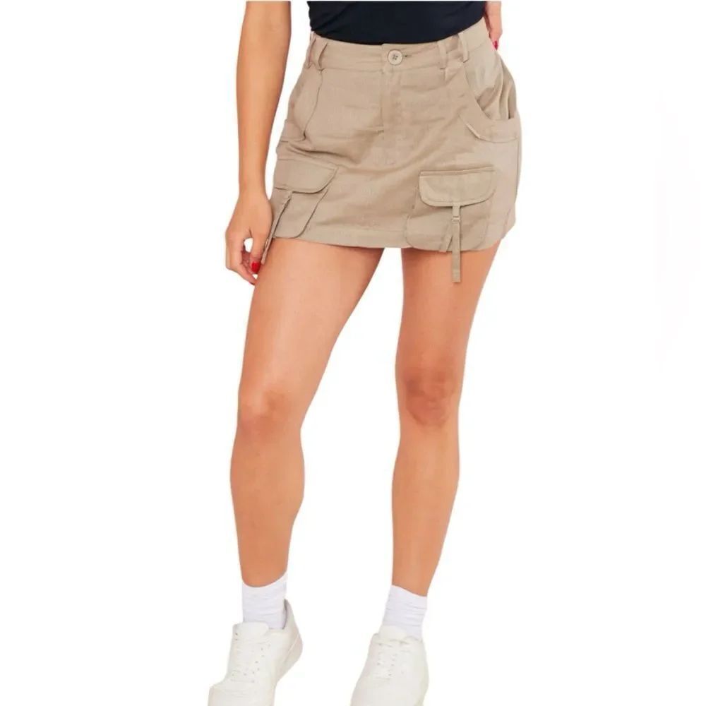 Pretty Little Thing CARGO POCKET DETAIL MICRO MINI SKIRT Size 12